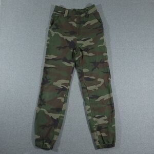 TNA Aritzia Women's Camo Pant Size Small Green Brown Tapered Utility Cotton